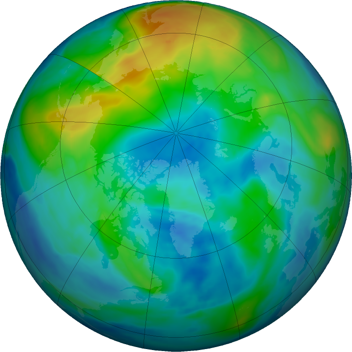 Arctic ozone map for 24 November 2017